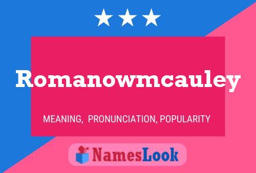 Постер имени Romanowmcauley