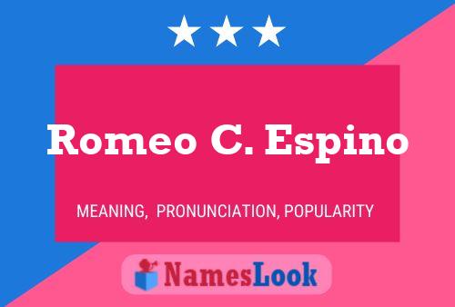 Постер имени Romeo C. Espino