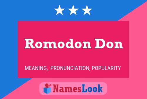 Постер имени Romodon Don