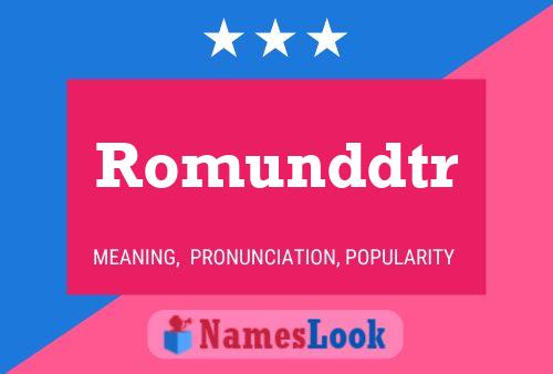 Постер имени Romunddtr