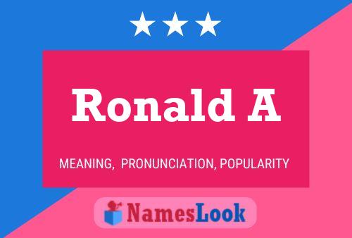 Постер имени Ronald A