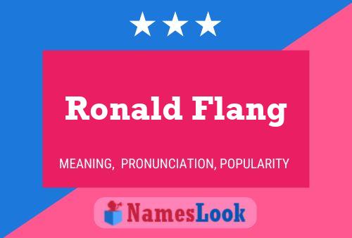 Постер имени Ronald Flang