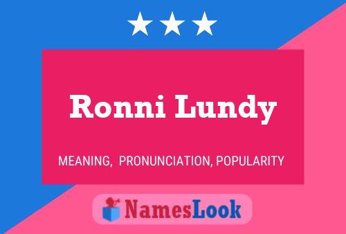 Постер имени Ronni Lundy