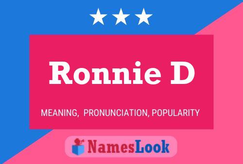 Постер имени Ronnie D