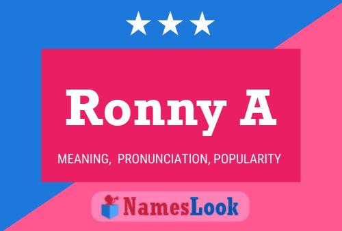 Постер имени Ronny A