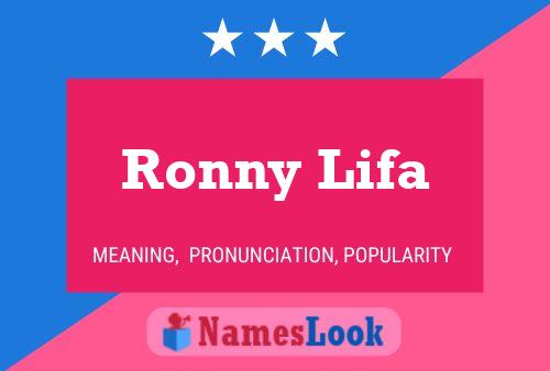 Постер имени Ronny Lifa