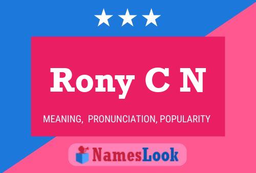 Постер имени Rony C N