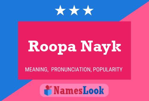 Постер имени Roopa Nayk