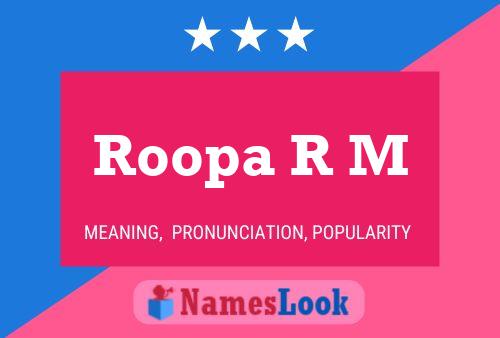 Постер имени Roopa R M