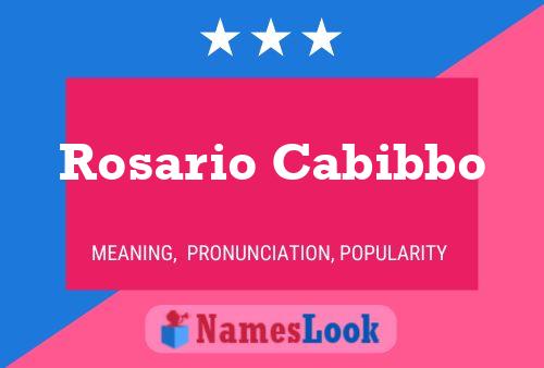 Постер имени Rosario Cabibbo