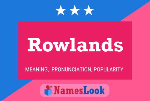 Постер имени Rowlands