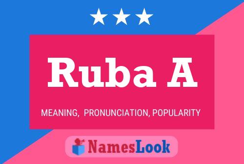 Постер имени Ruba A