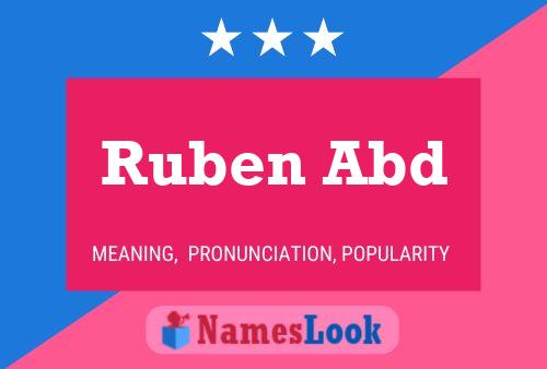 Постер имени Ruben Abd