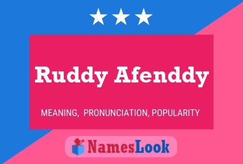 Постер имени Ruddy Afenddy