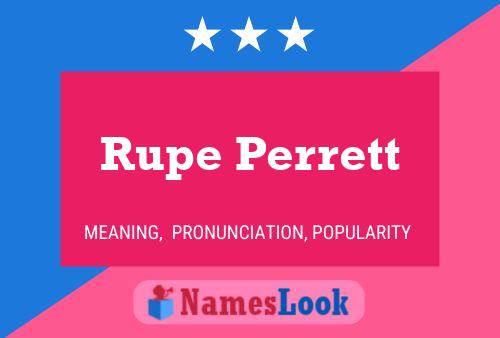 Постер имени Rupe Perrett