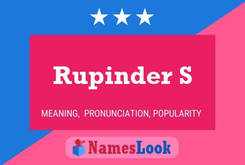 Постер имени Rupinder S