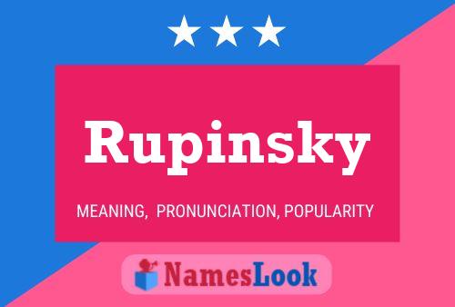 Постер имени Rupinsky