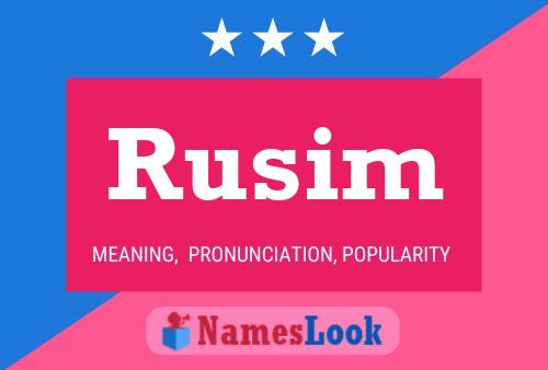 Постер имени Rusim