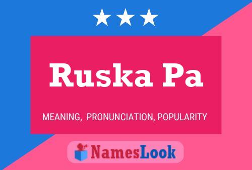 Постер имени Ruska Pa