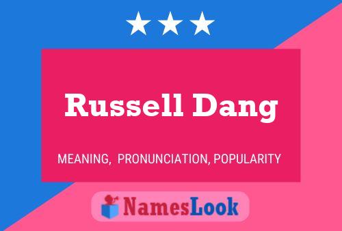 Постер имени Russell Dang