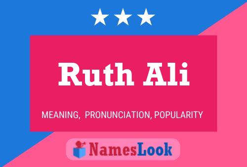 Постер имени Ruth Ali