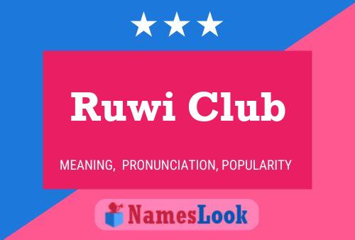 Постер имени Ruwi Club