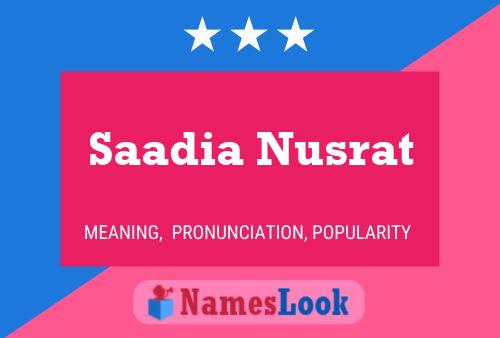 Постер имени Saadia Nusrat