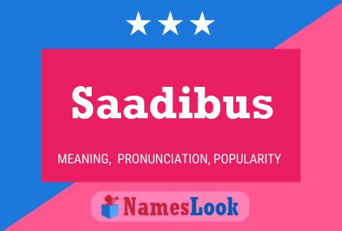 Постер имени Saadibus