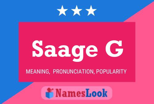 Постер имени Saage G