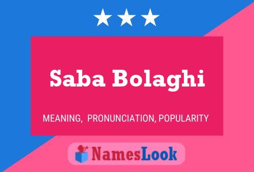 Постер имени Saba Bolaghi