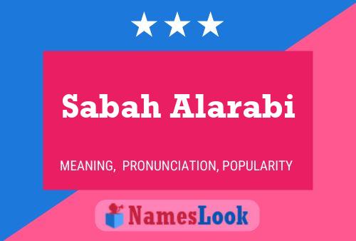 Постер имени Sabah Alarabi