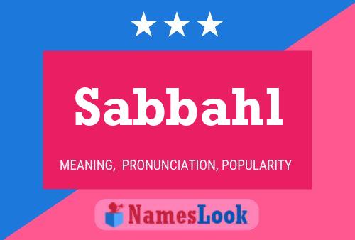 Постер имени Sabbahl