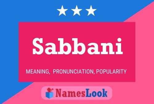 Постер имени Sabbani