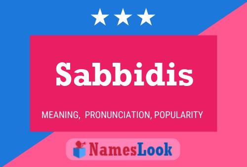 Постер имени Sabbidis