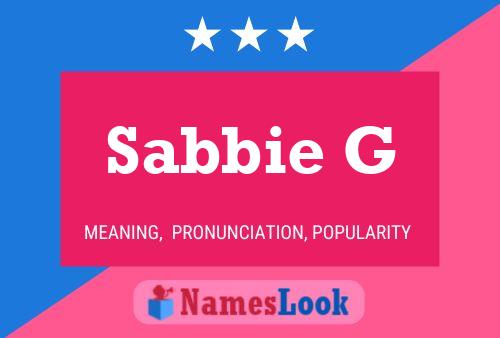 Постер имени Sabbie G