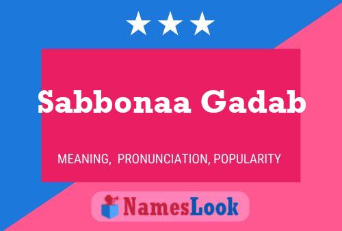 Постер имени Sabbonaa Gadab