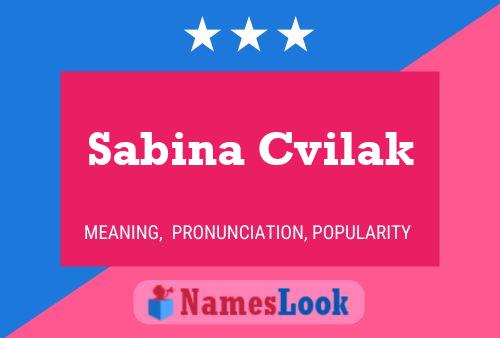 Постер имени Sabina Cvilak