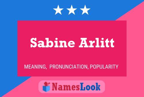 Постер имени Sabine Arlitt