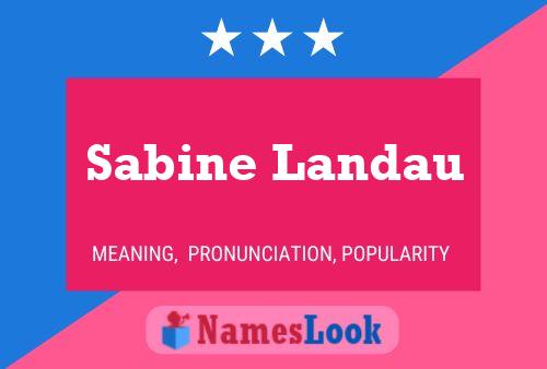 Постер имени Sabine Landau