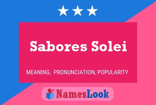 Постер имени Sabores Solei