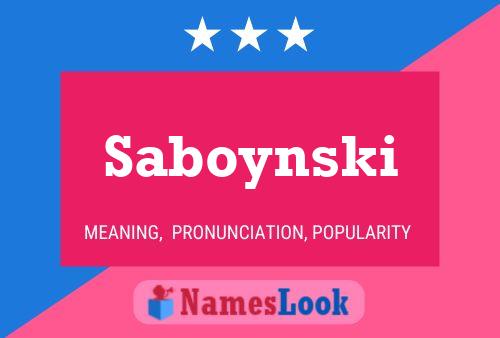 Постер имени Saboynski