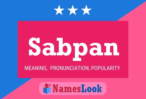 Постер имени Sabpan