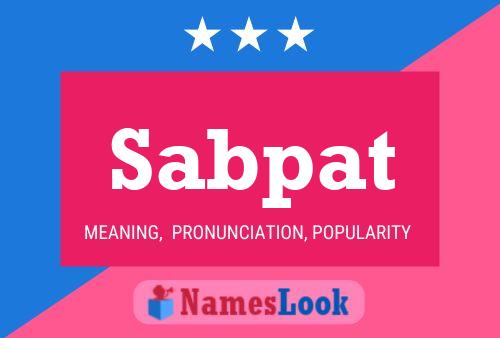 Постер имени Sabpat