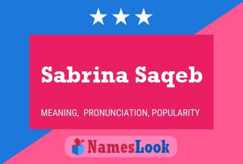 Постер имени Sabrina Saqeb