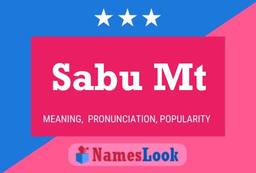 Постер имени Sabu Mt