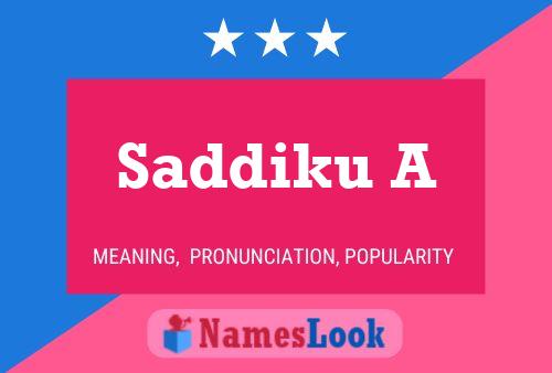 Постер имени Saddiku A