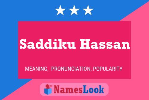 Постер имени Saddiku Hassan