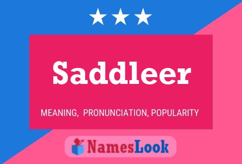 Постер имени Saddleer