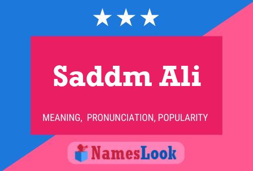 Постер имени Saddm Ali