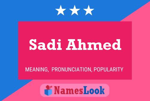 Постер имени Sadi Ahmed